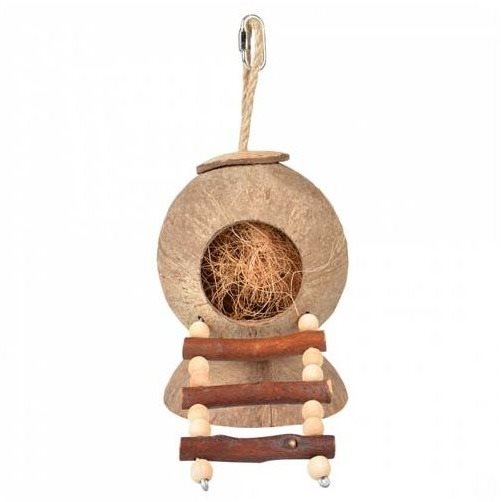 DUVO+ Kokosový domček s rebríkom 31 × 12 × 12 cm Domček pre hlodavce