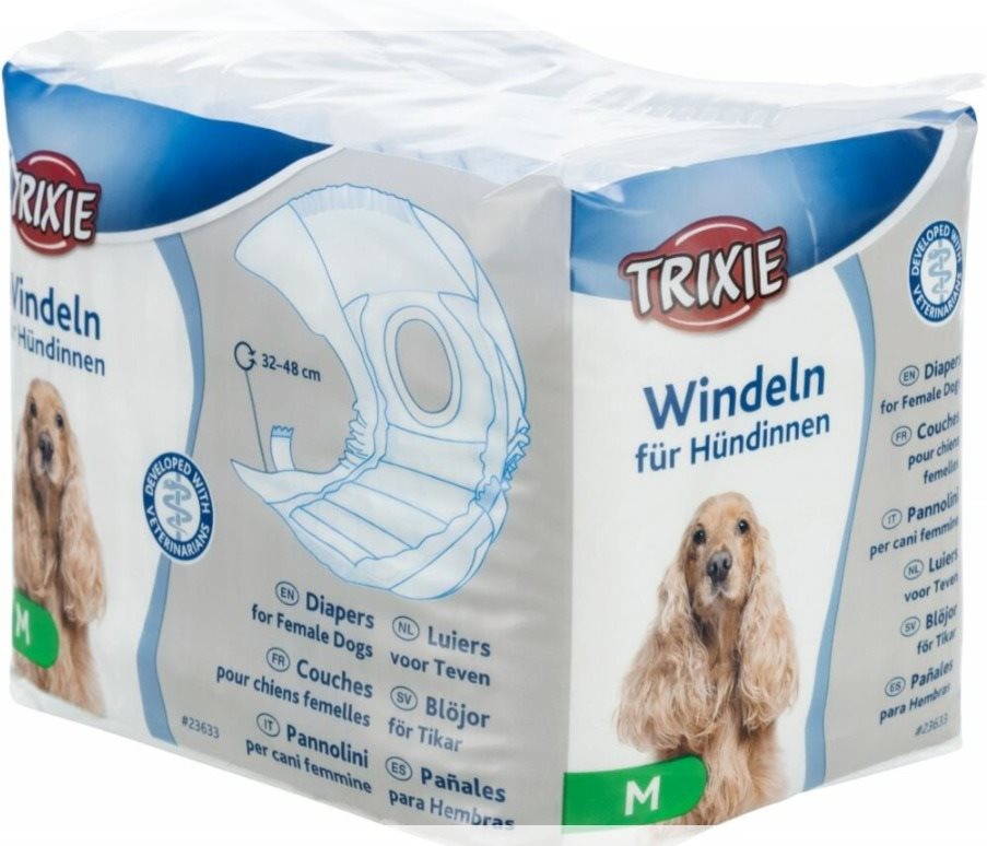 Trixie Papierové plienky  pre fény M 12 ks Plienky pre psov
