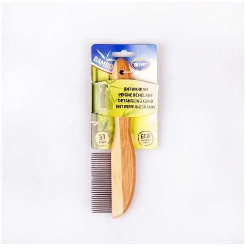 DUVO+ Hrebeň vyčesávací bambusový 21 zubov 21 cm Hrebeň na psa