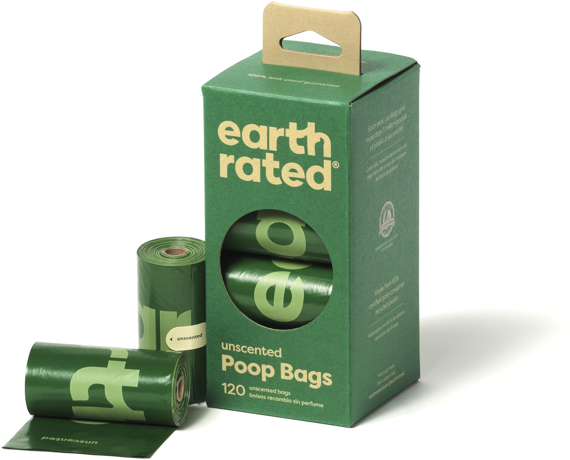 Earth Rated Vrecká na psie exkrementy bez vône 8 roliek Vrecká na...