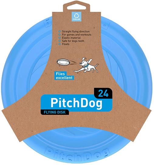PitchDog lietajúci Disk pre psy modrý 24 cm Frisbee pre psa