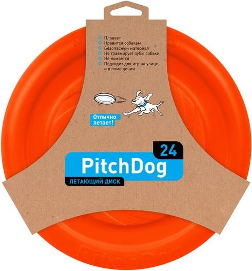 PitchDog, lietajúci disk pre psy oranžový 24 cm Frisbee pre psa