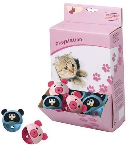 Ebi Cat Play Animal Head roller 5 cm Hračka pre mačky