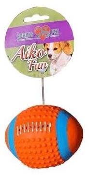 Cobbys Pet Aiko Fun Rugby lopta pískacia 9 cm Loptička pre psov