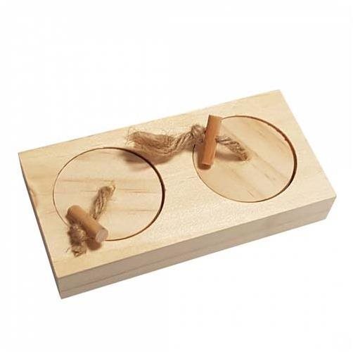 DUVO+ Drevené puzzle na pochúťky CAS 12 × 6 × 2,5 cm Hračka pre...