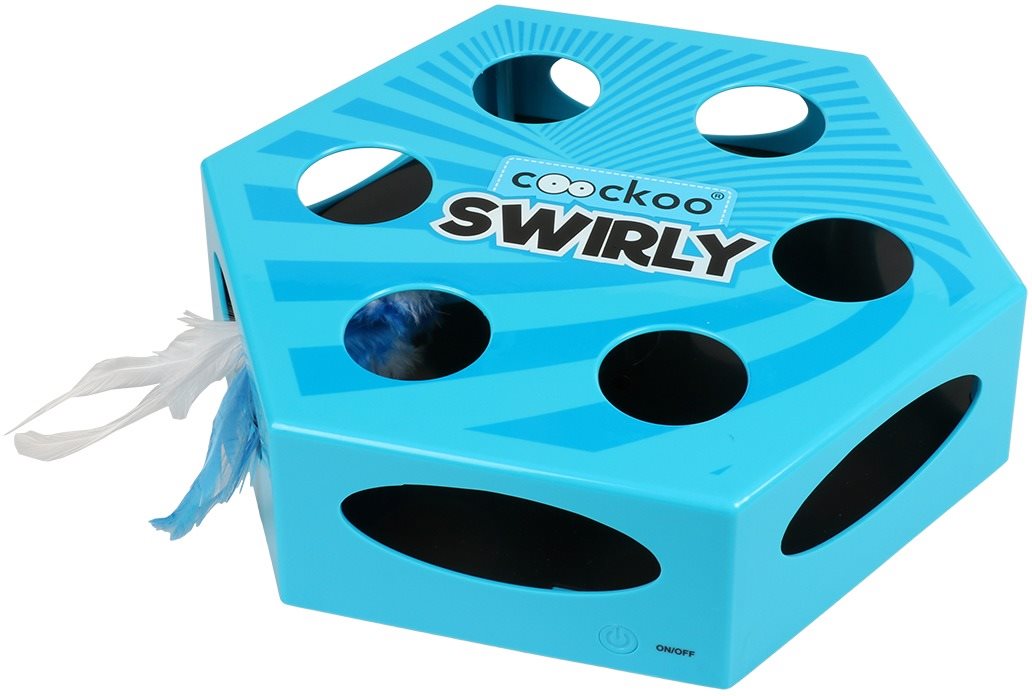 Ebi Coockoo Swirly s rotujúcimi pierkami 20,4 × 6,8 × 23cm modrá...