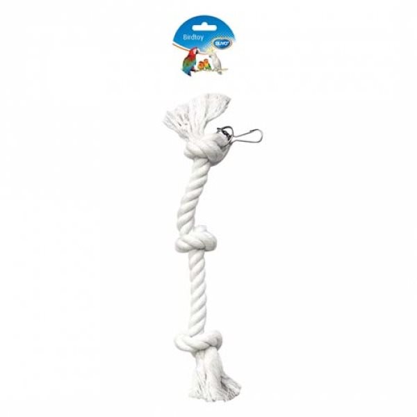 Duvo+ Hračka závesná pre papagáje 3 uzly z lana 38 cm Hračka pre...