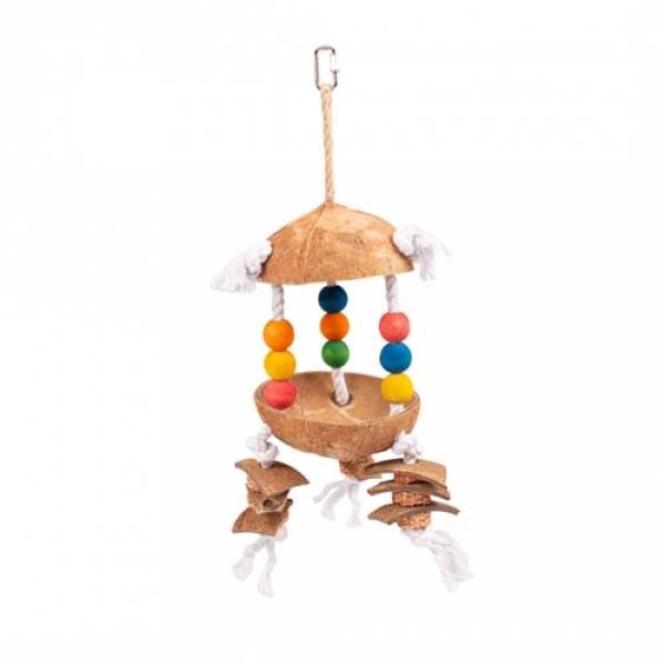 Duvo+ Farebná hračka pre vtáky 15 × 15 × 29 cm Hračka pre vtáky