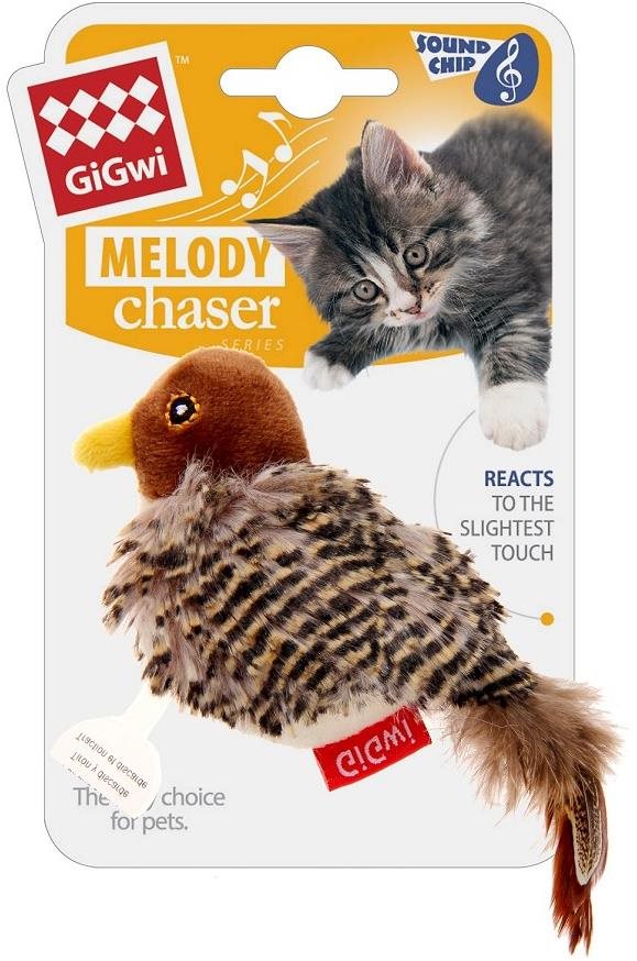 GiGwi Melody chaser vtáčik so zvukovým čípom Hračka pre mačky