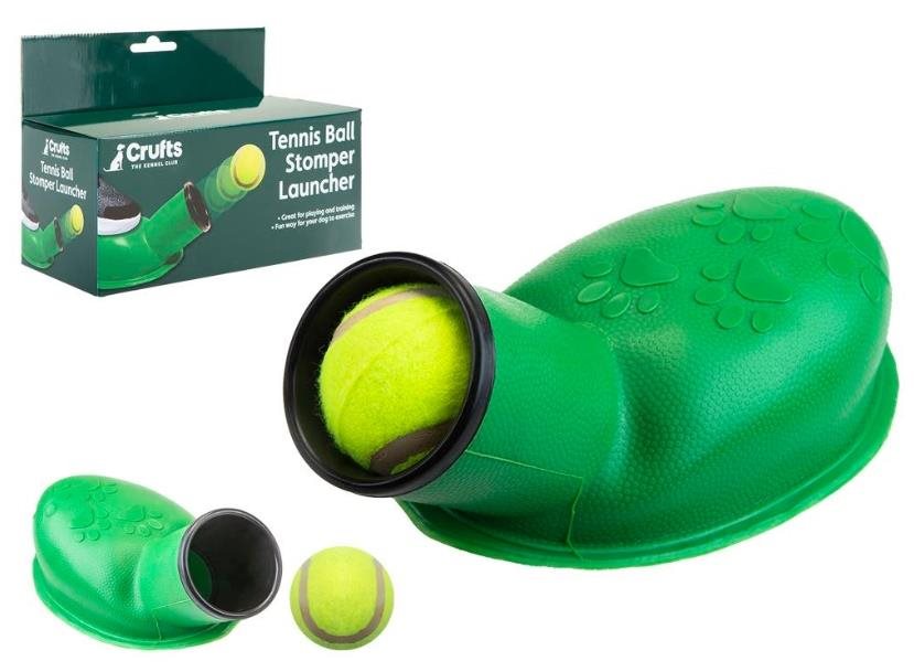 Crufts Šľapací vrhač loptičiek pre psov Hračka pre psov
