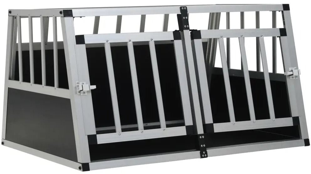 Shumee Klietka pre psov s dvoma dvierkami 89 × 69 × 50 cm Klietka...