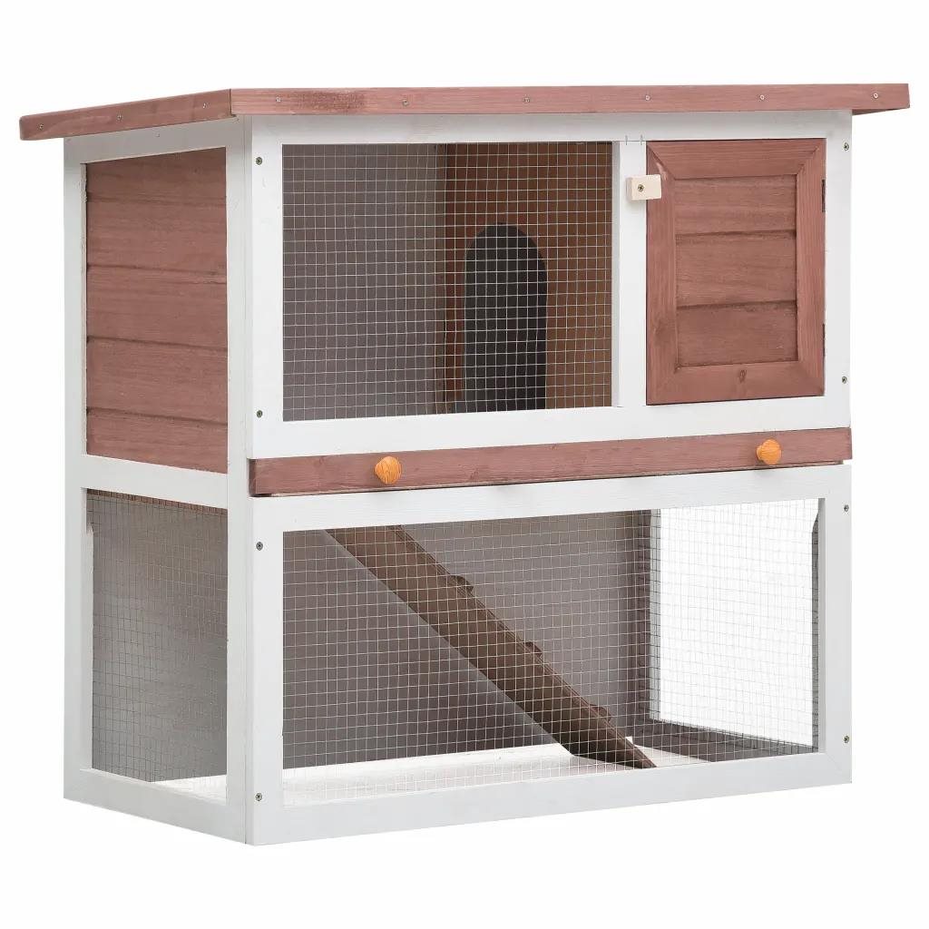 Shumee - Záhradná králikáreň, 1 dvierka, drevená hnedá, 90 × 45 ×...