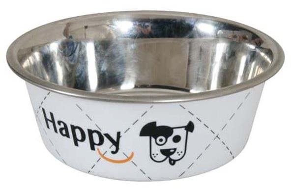 Zolux Happy Miska nerezová 25 cm biela 2,65 l Miska pre psa