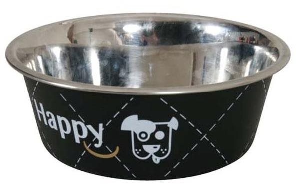 Zolux Happy Miska nerezová 25 cm čierna 2,65 l Miska pre psa
