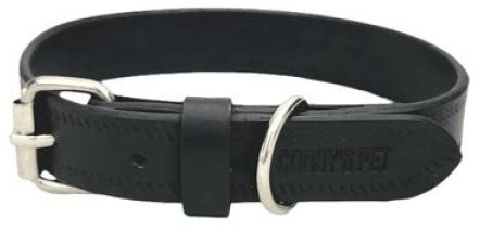 Cobbys Pet Obojok z pravej kože čierny 40 cm × 2,5 cm Obojok pre psa