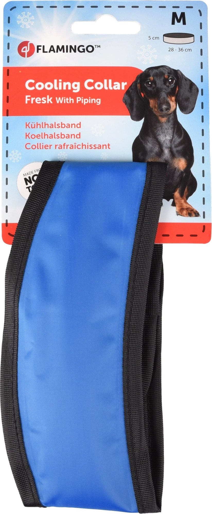 Flamingo Chladiaci obojok pre psov modro-čierny M 28 – 36 cm Obojok...