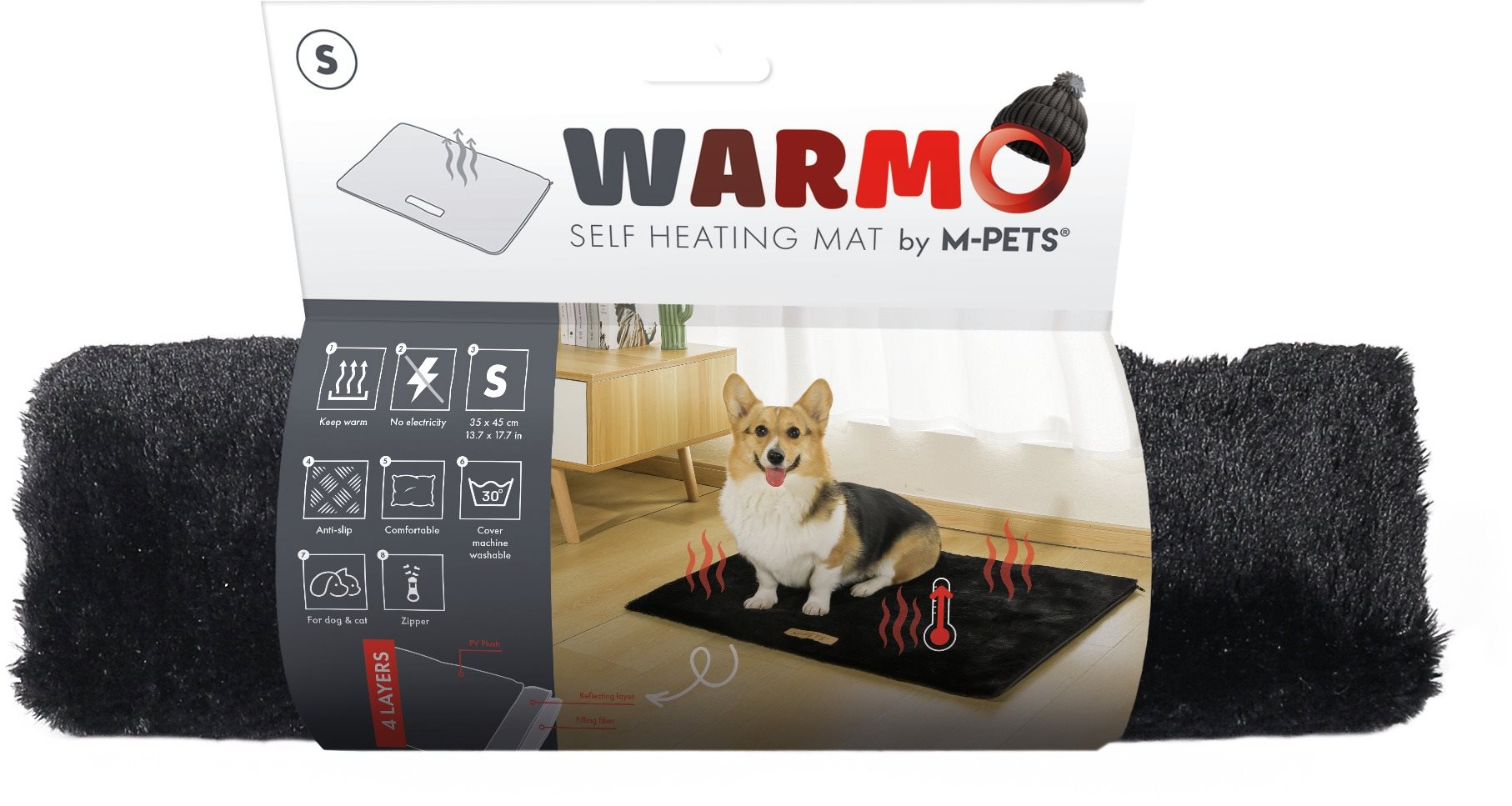 M-Pets WARMO Samohrejúca podložka pre psa veľkosť S Deka pre psa