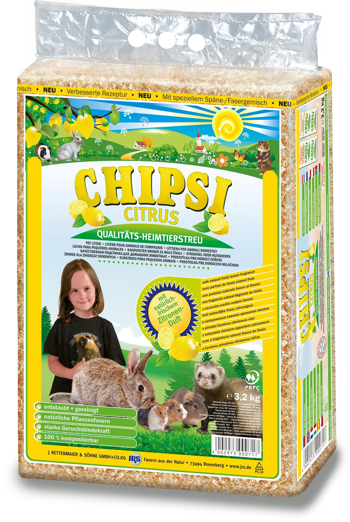 Chipsi Citrus vysoko absorpčná podstielka s čerstvou prírodnou...