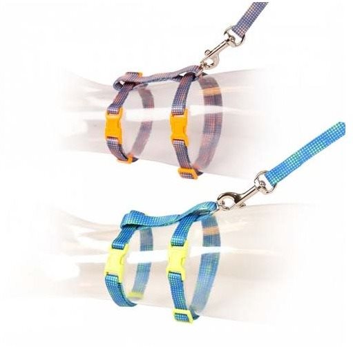 DUVO+ Retro Dots Postroj s vodidlom pre mačky Mix farieb 20 – 35 ×...