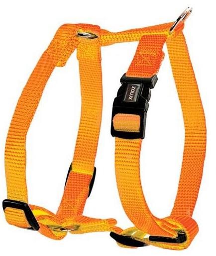 Zolux Postroj nastaviteľný s bočným zapínaním oranžový 1,5 cm Postroj