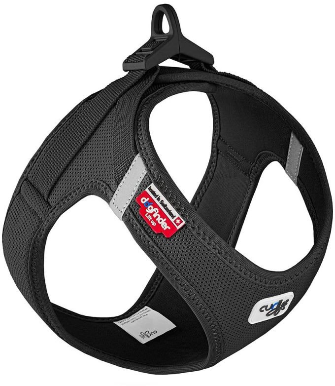 CURLI Postroj pre psy so sponou Air-Mesh Black M 6 – 9 kg Postroj