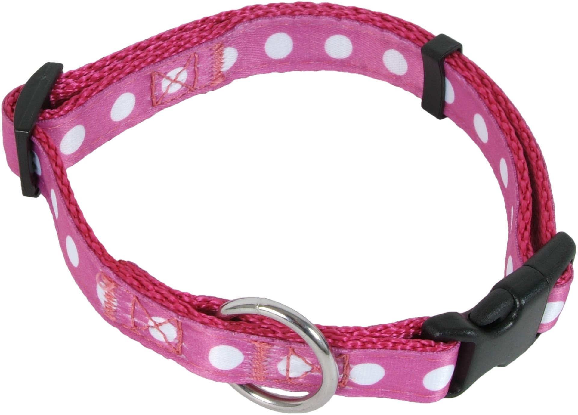 Olala Pets obojok Dotty 10 mm × 20–35 cm, ružový Obojok pre psa