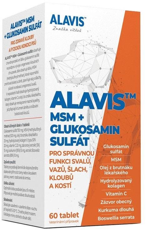 Alavis MSM + Glukozamín sulfát 60 tbl. Kĺbová výživa pre psov