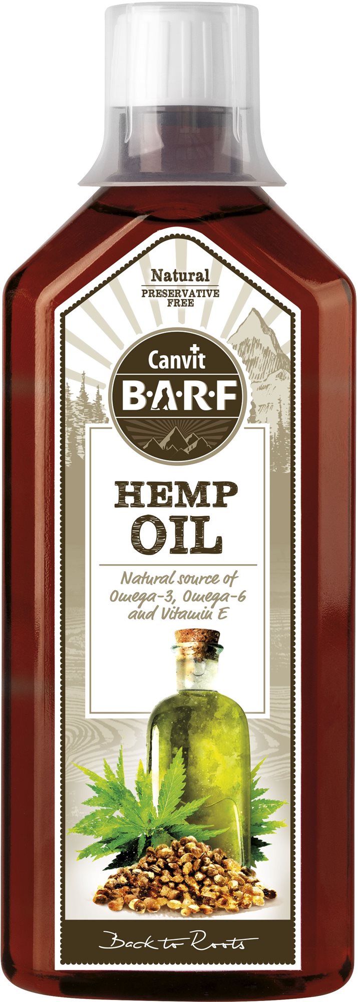 Canvit BARF Hemp Oil 0,5 l Doplnok stravy pre psov