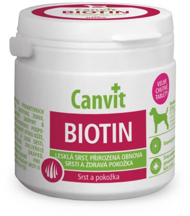Canvit Biotin ochutené pre psy 100 g Doplnok stravy pre psov