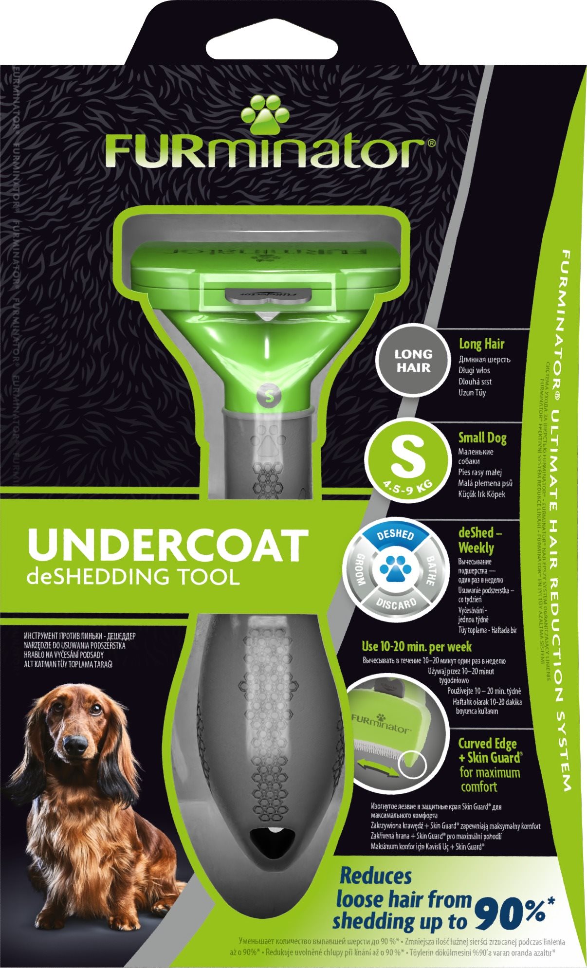 FURminator hrablo S Long Hair pre psov 1 ks Kefa na psa