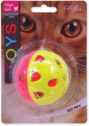 MAGIC CAT - Hračka, loptička Neon Jumbo s rolničkou, 6 cm Loptička...