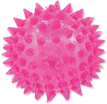 DOG FANTASY hračka loptička LED ružová 6 cm Loptička pre psov