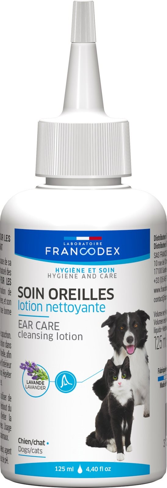 Francodex roztok čistiaci na uši pes, mačka 125 ml Prípravok na uši