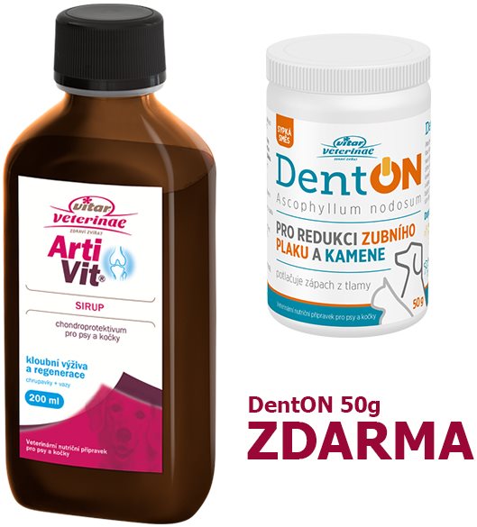 Vitar Veterinae Artivit sirup 200 ml + DentOn 50 g Kĺbová výživa...