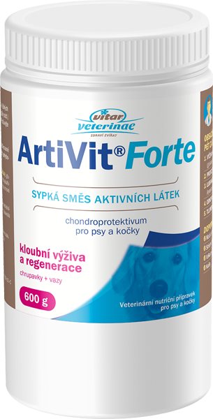 Vitar Veterinae Artivit Forte 600 g – extra silný Kĺbová výživa pre...