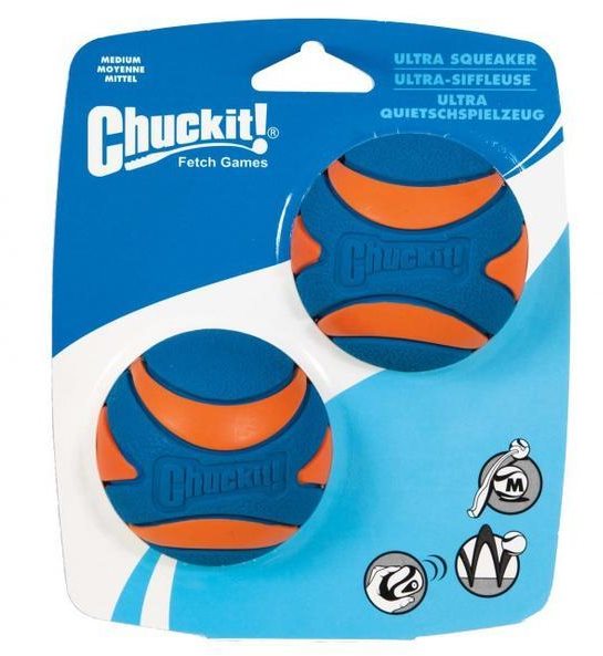 Chuckit! Ultra Squeaker Ball Medium – pískacia – 2 na karte...