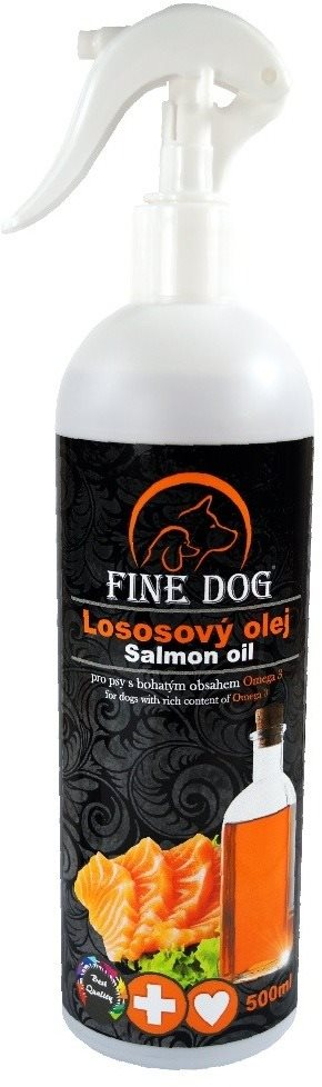 FINE DOG Lososový olej s rozprašovačom 500ml Olej pre psa
