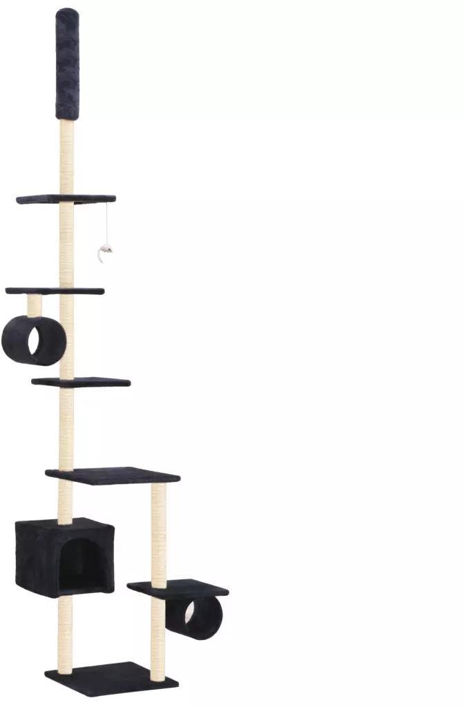 Shumee Škrabací mačací strom s preliezkami 70 × 58 × 260 cm tmavo...