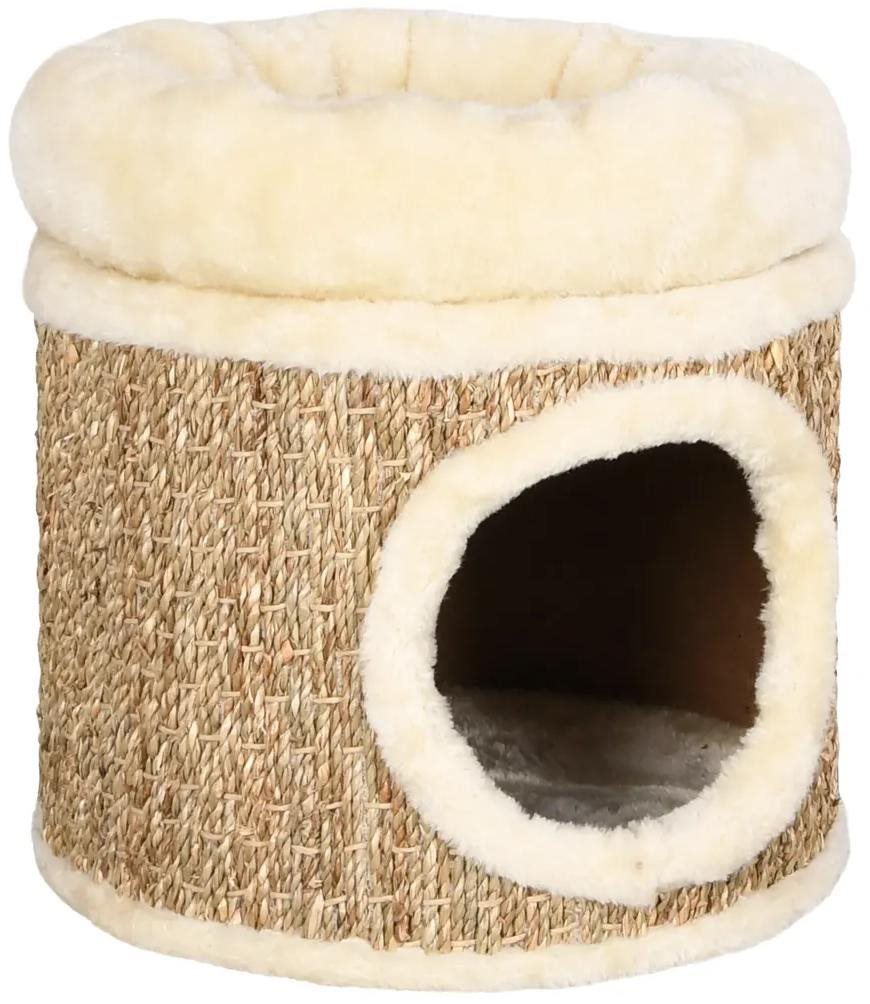 Shumee Mačací domček s luxusnou poduškou morská tráva 33 × 31 cm...