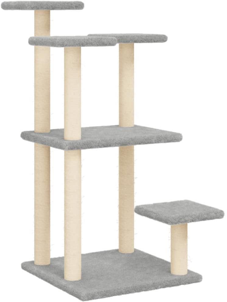 Shumee Škrabadlo pre mačky s plošinami 98,5 cm, svetlosivé...
