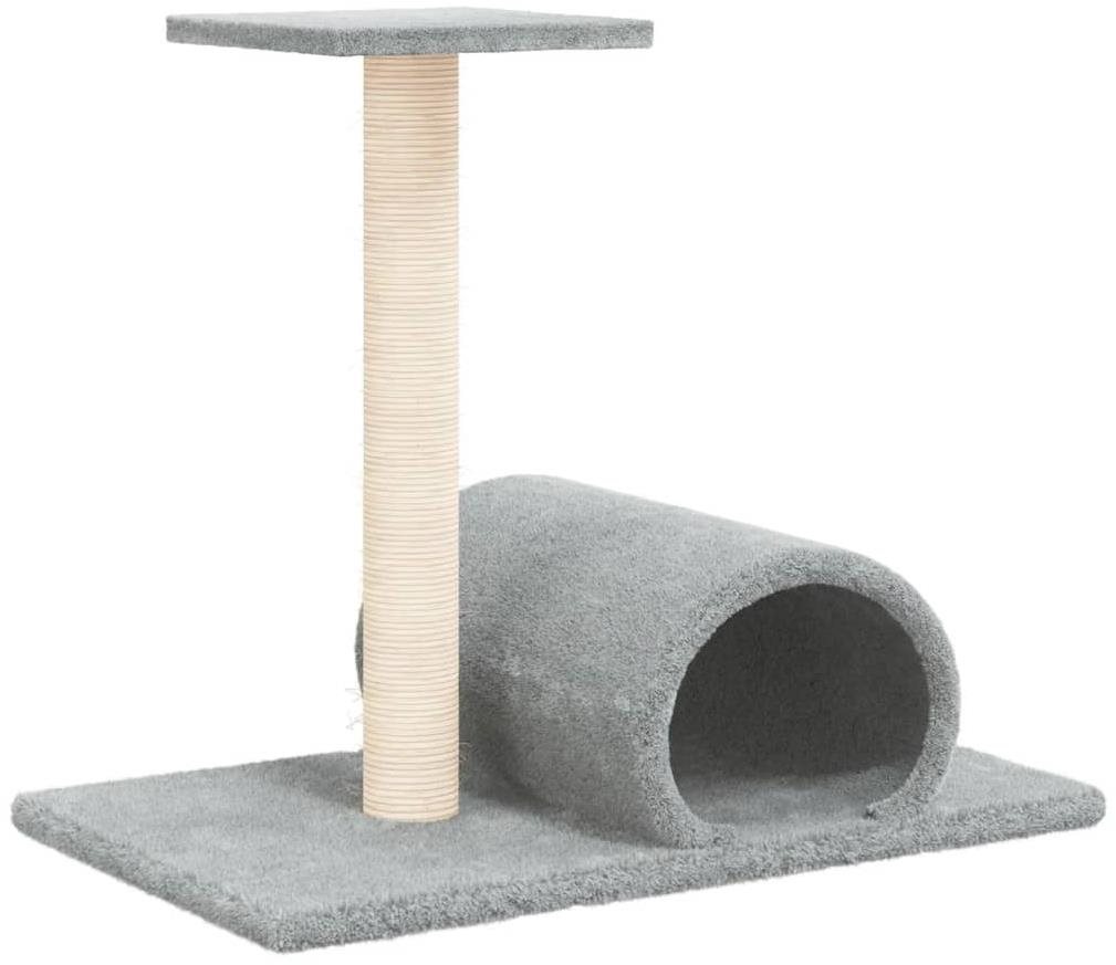 Shumee Škrabadlo pre mačky s tunelom 60 × 34,5 × 50 cm, svetlosivé...