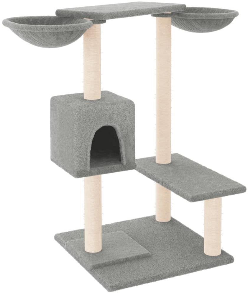 Shumee Škrabadlo pre mačky so škrabacími stĺpikmi 82 cm, svetlosivé...