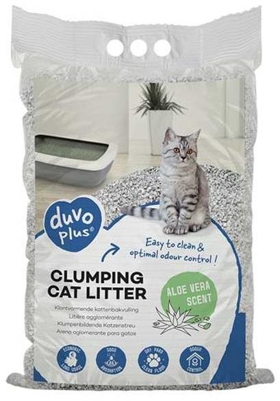 Duvo+ Hrudkujúca podstielka pre mačky s vôňou aloe vera 12 kg...