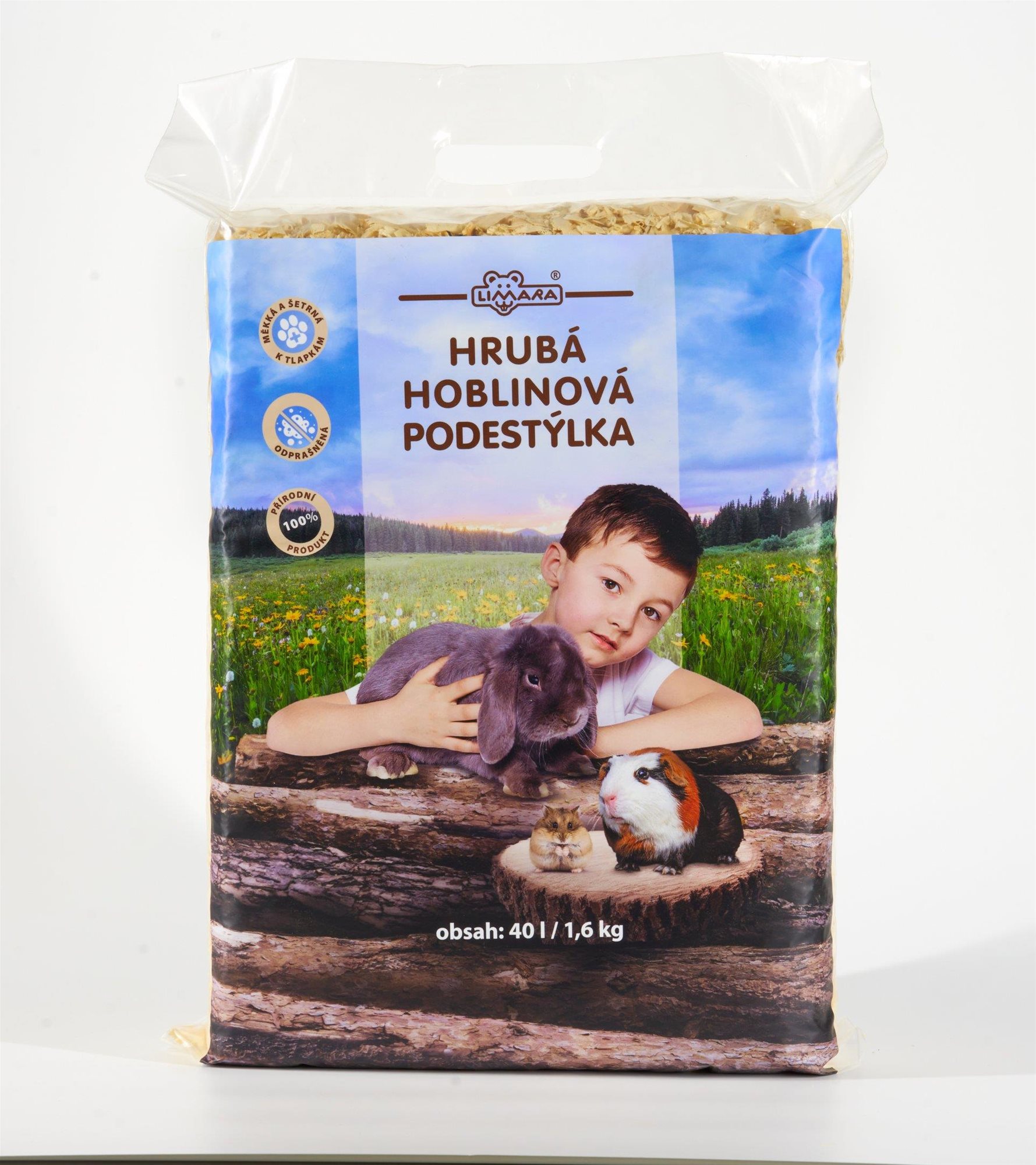LIMARA Hrubá hoblinová podstielka 40 l  1,6 kg Podstielka
