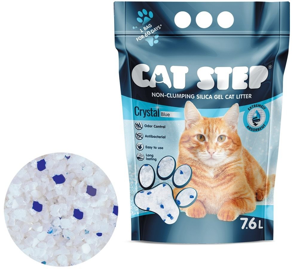 Cat Step Crystal Blue 3,34 kg 7,6 l Podstielka pre mačky