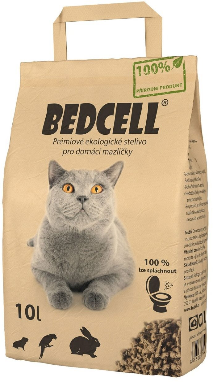 Bedcell ekologické celulózové stelivo 10 l Podstielka pre mačky