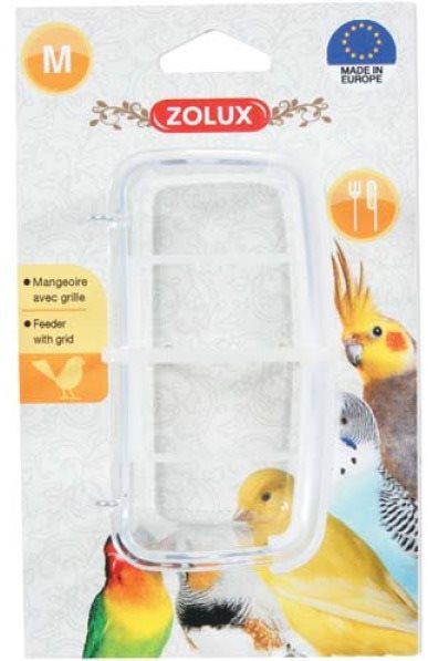 Zolux Kŕmidlo pre vtáky plastové s deliacou mriežkou 10 cm Krmítko...
