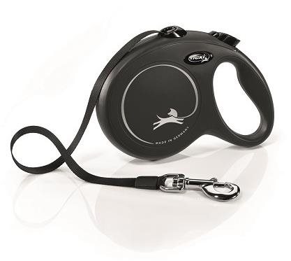 Flexi New Classic páska čierna L 5 m do 50 kg Vodítko