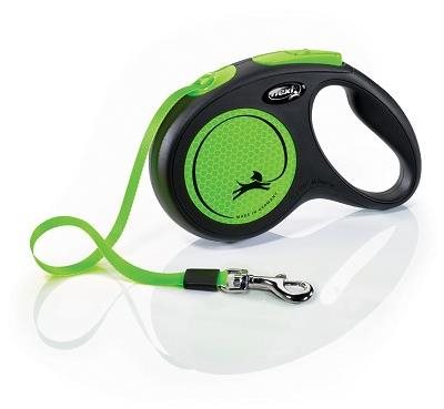 Flexi New Neon páska zelená M 5 m do 25 kg Vodítko