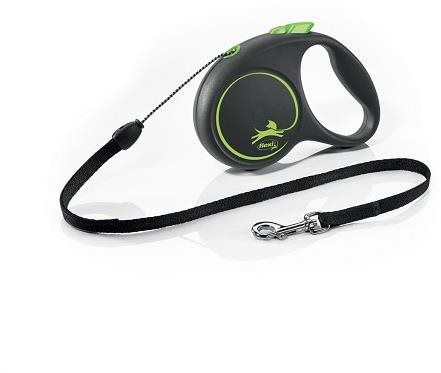 Flexi Black Design lanko zelené S 5 m do 12 kg Vodítko